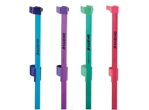 Soporte de aluminio anodizado Akami SCT 145 cm con horquilla fluorescente y tornillo de latón