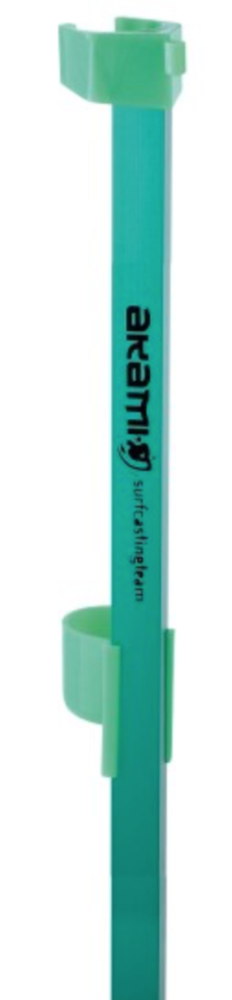 Soporte de aluminio anodizado Akami SCT 145 cm con horquilla fluorescente y tornillo de latón