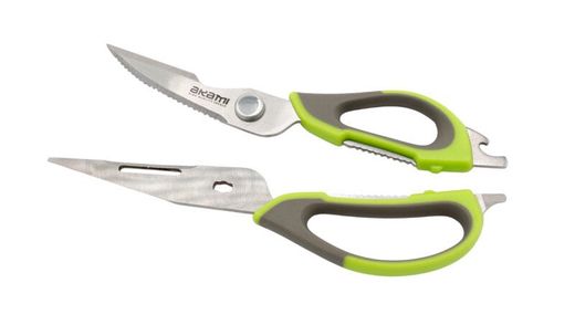 Tijera de Pesca Akami AKS-03 – 20,3 cm, Acero Inoxidable Dentada con Abridor